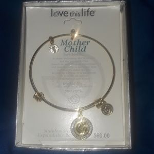 ** Love this Life Mother & Child Expandable Bangle